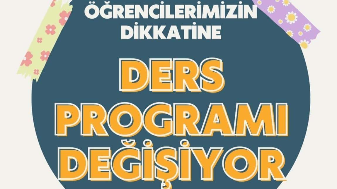 18 Kasım 2024 Tarihinden Geçerli Ders Programımız